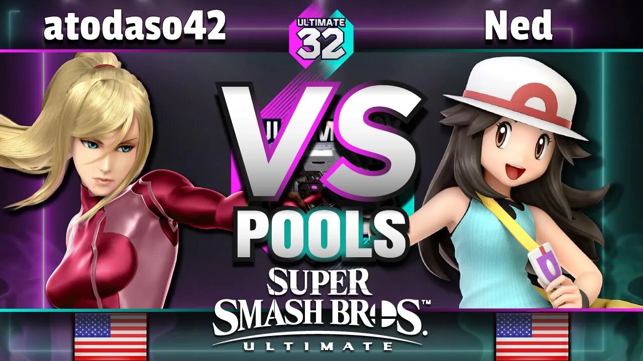 ULTIMATE 32 Pools - atodaso42 (Zero Suit Samus) vs. Ned (Pokémon Trainer) - Smash Ultimate