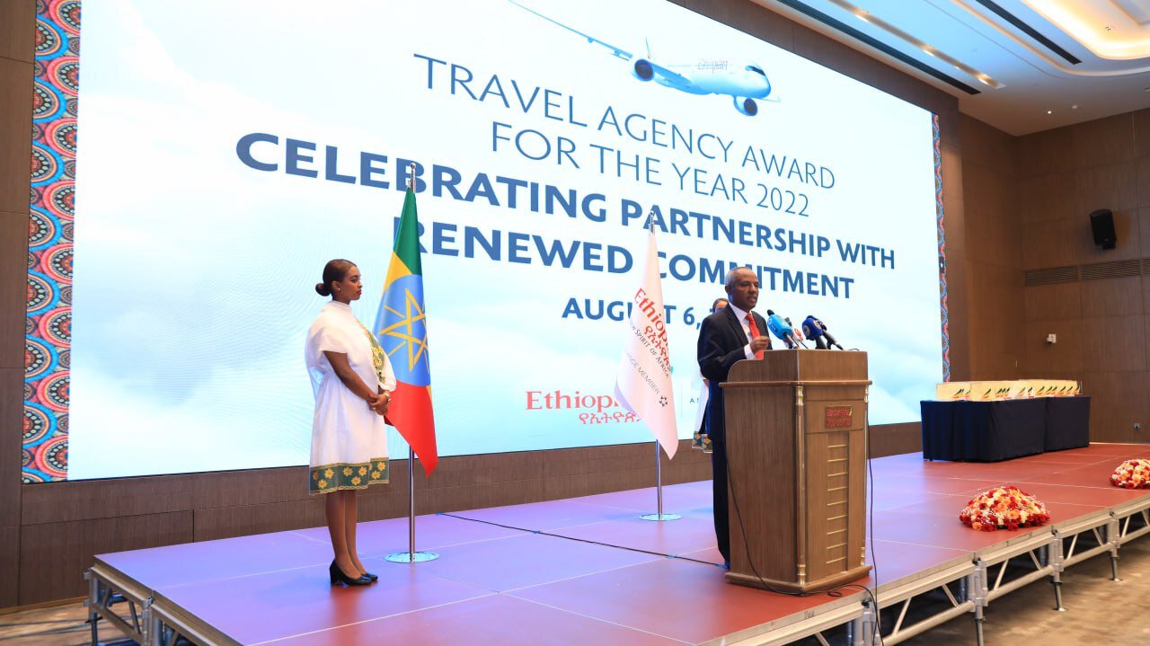 Ethiopian Airlines gave a recognition award to travel agents who have played an outstanding role