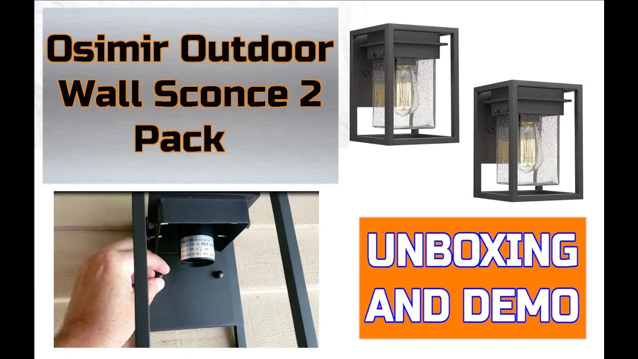 Easy to Install and Looks Great- Osimir Wall Sconce 2 Pack - Outdoor Lighting