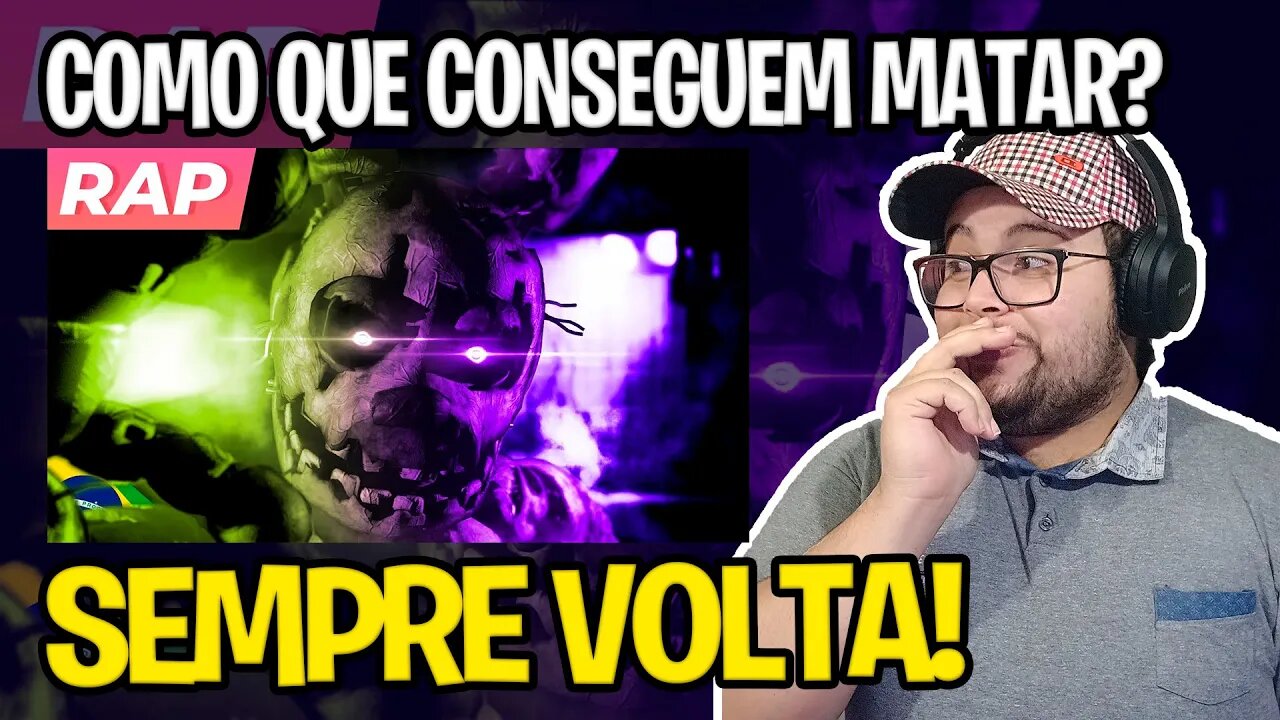 REACT Rap do Springtrap (FNAF) - ELE SEMPRE VOLTA | IRON MASTER