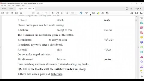 Eng A Class 4 15 Apr 21