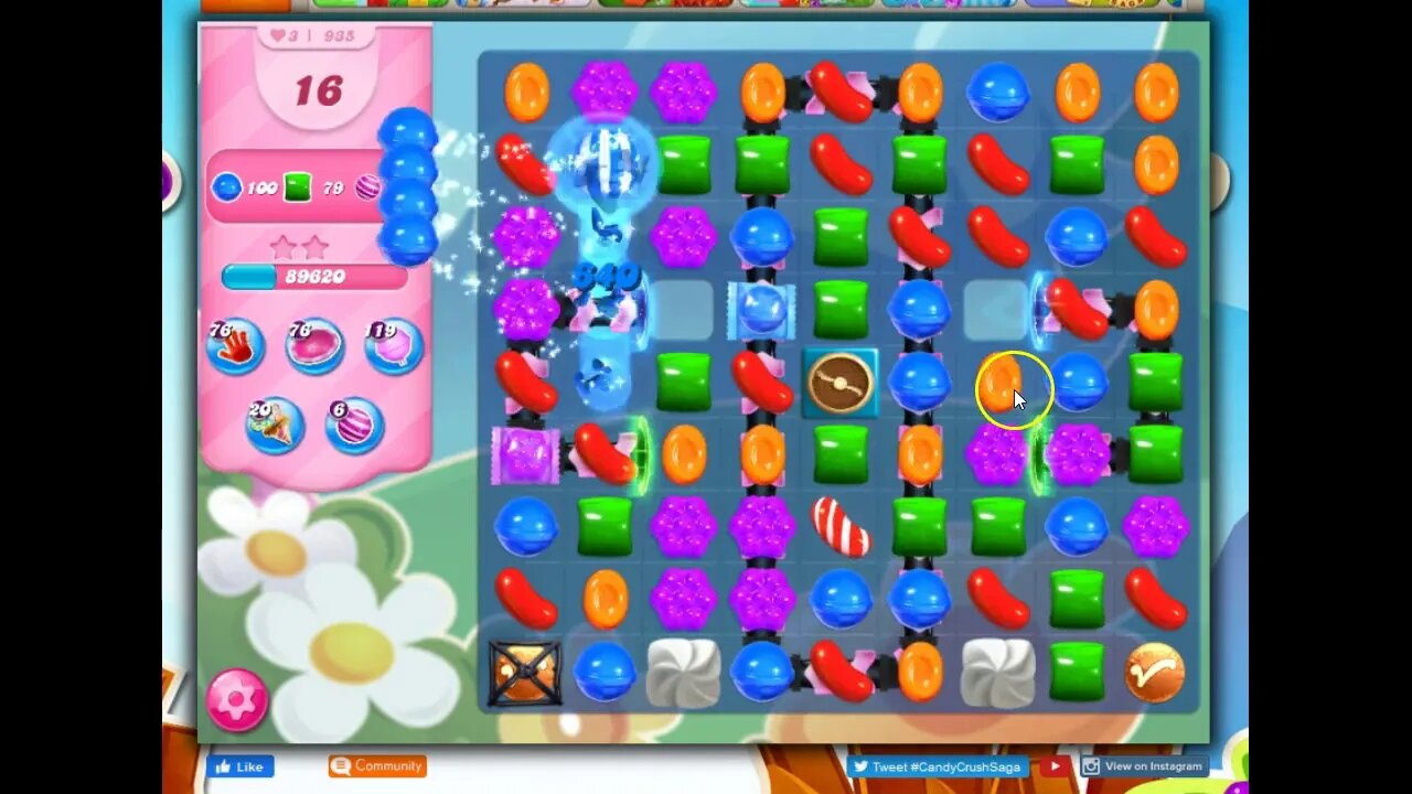 Candy Crush Level 935 Talkthrough, 30 Moves 0 Boosters