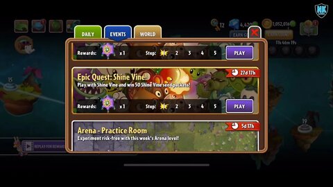 PvZ 2 - Epic Quest: Shine Vine - Level 1 Plants