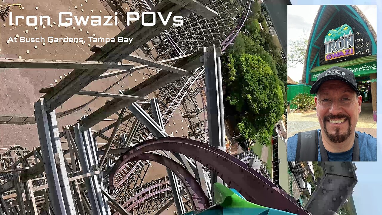 POVs of IRON GWAZI at Busch Gardens, Tampa Bay, Florida, USA