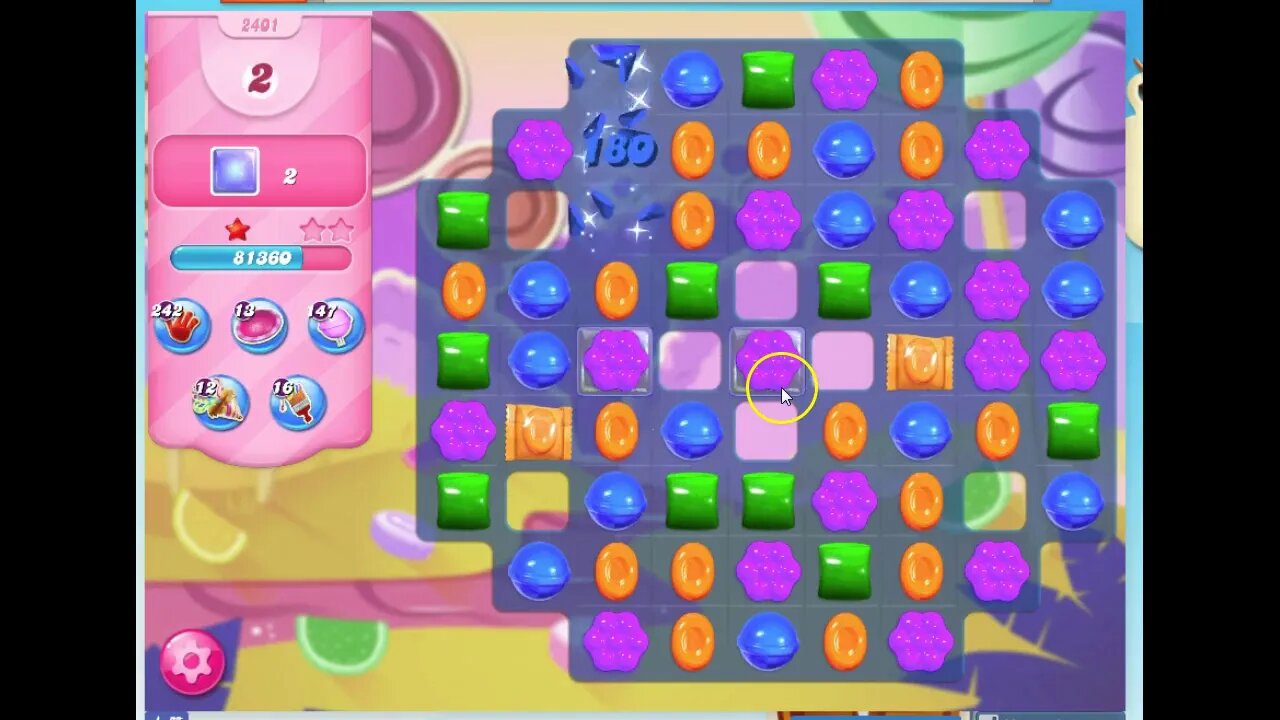 Candy Crush Level 2401 Audio Talkthrough, 3 Stars 0 Boosters