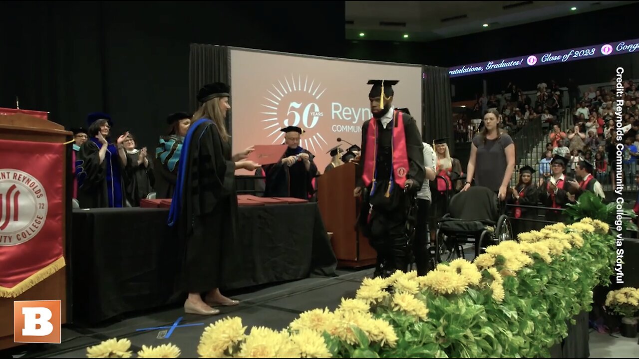 Paralyzed Shooting Victim Walks During College Graduation with Exoskeleton