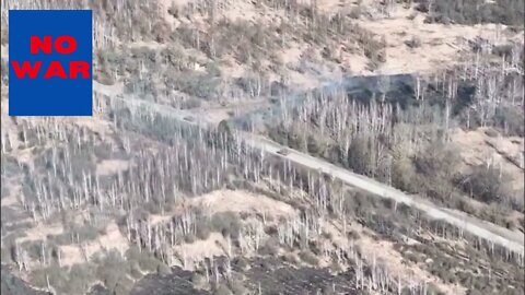 A RUSSIAN COLUMN DESTROYED BY THE UKRAINIAN ARMY!
