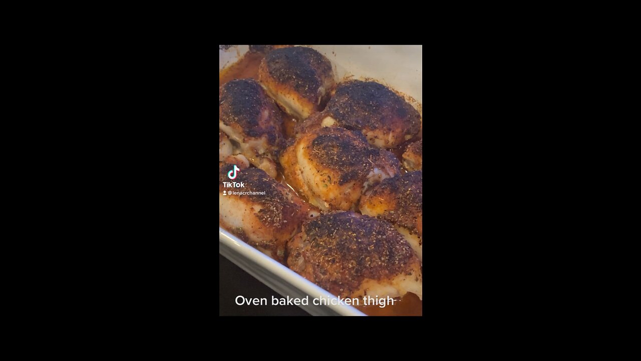 Oven baked chicken thigh