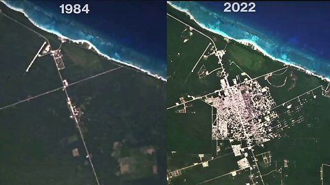 Timelapse of the apocalyptic sea level rise caused by climate change between 1980-2024.