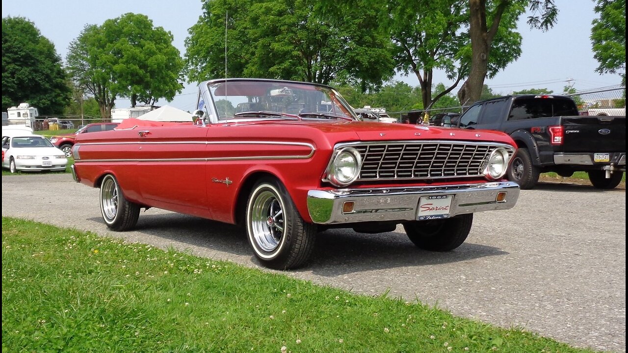 1964 Ford Falcon Sprint Convertible in Red & 260 Engine Sound on My Car Story with Lou Costabile