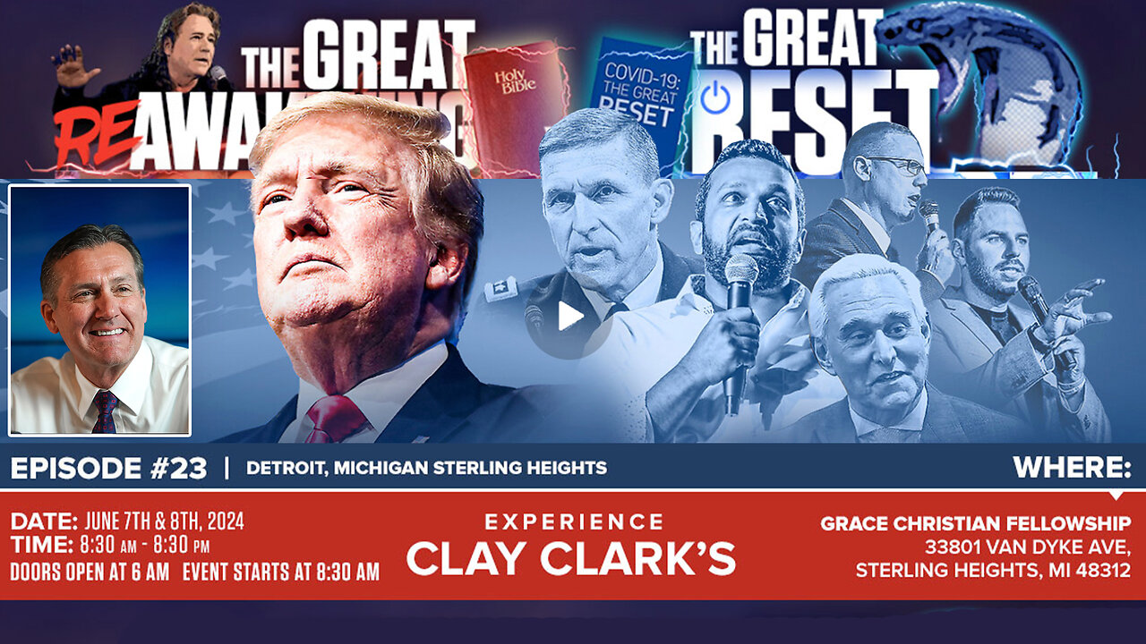 General Flynn, Eric Trump, Lara Trump, Jim Breuer, Mel K, Amanda Grace, Team America & ReAwaken America Tour Head to Detroit, MI (June 7th & 8th 2024)!!! Request Tickets At: TimeToFreeAmerica.com or Via Text At 918-851-0102 + Pastor Rebandt