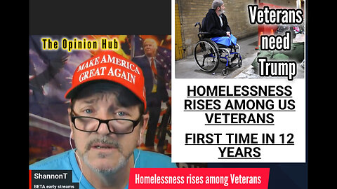 Homelessness rises among Veterans for the first time in 12 years. Trump will fix it in 24 hours.