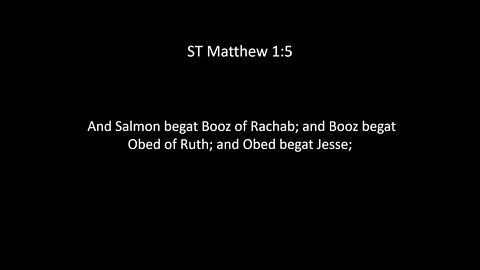 ST Matthew Chapter 1