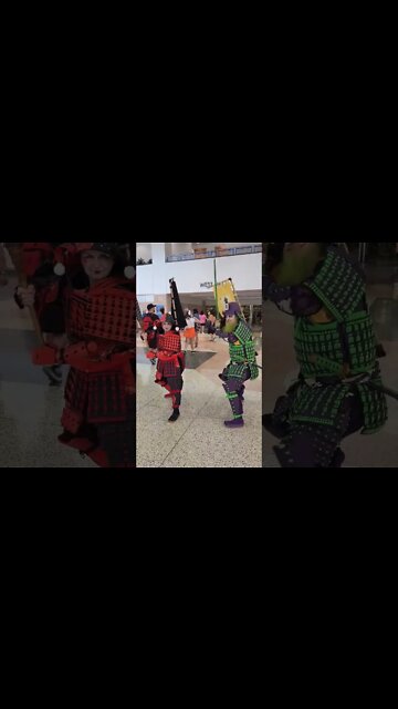 Samurai Joker and Samurai Harley Quinn Cosplay