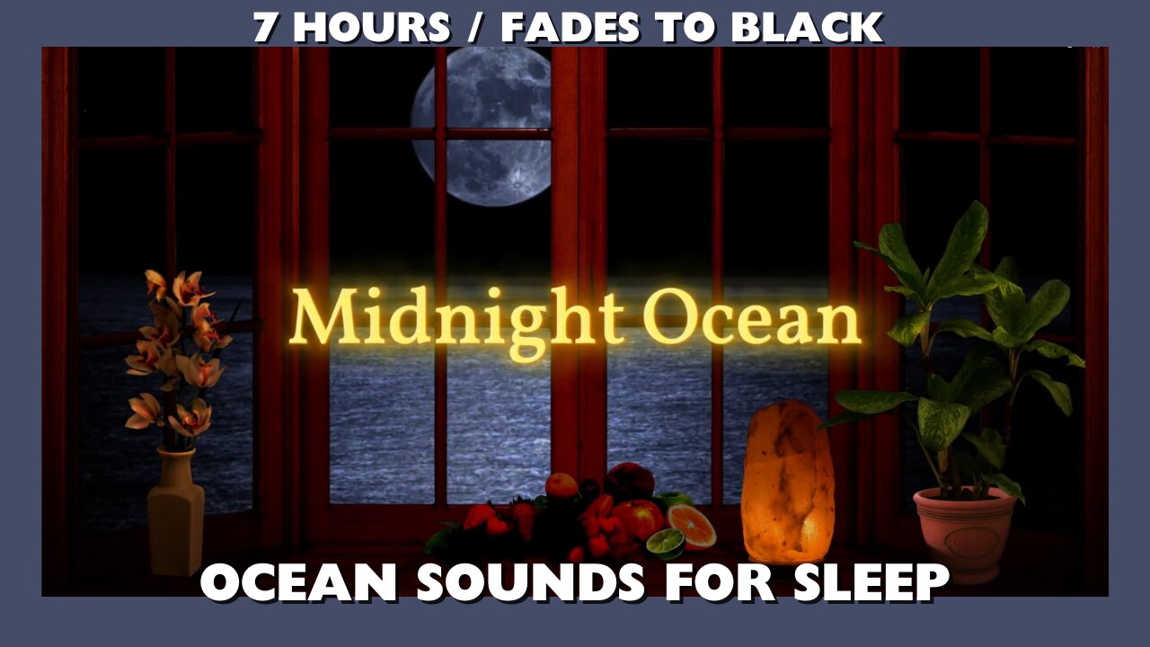 Ocean Sounds for DEEP SLEEP / 7 HOURS - Fades to Black at ONE HOUR