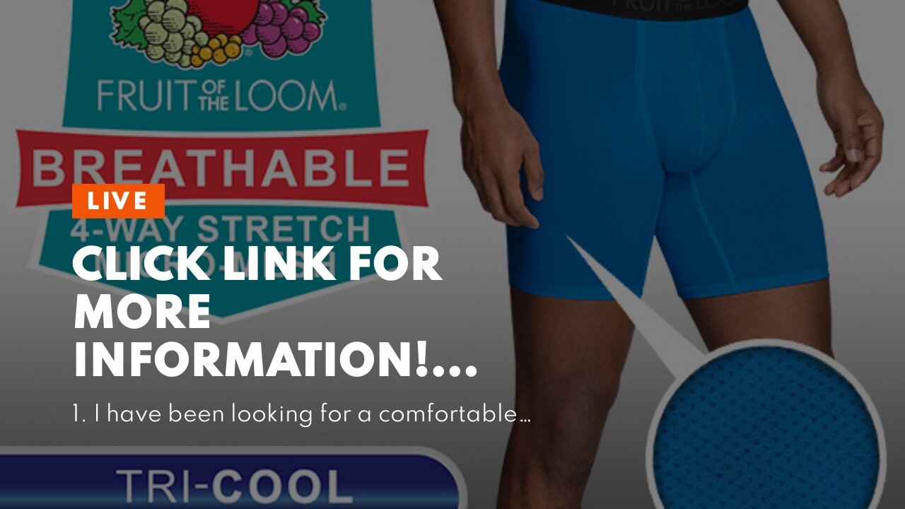 Click link for more information! Fruit of the Loom Men's Premium Breathable Boxer Briefs (Regul...