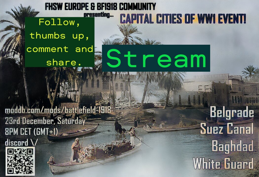 CAPITAL CITIES OF WORLD WAR I EVENT! Battlefield 1942. / Battlefield 1918.