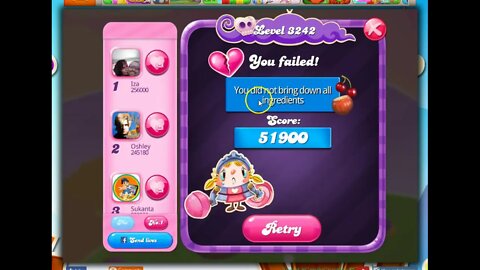 Candy Crush Level 3242 Talkthrough, 14 Moves 0 Boosters
