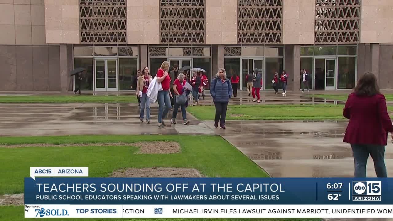 Public school teachers lobby the legislature. Not everybody is interested.