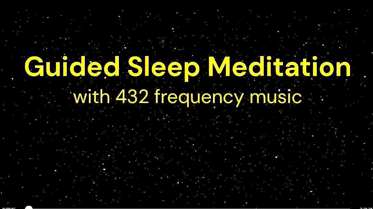 Guided Sleep Meditation with 432 music frequency, stars, fade to black screen