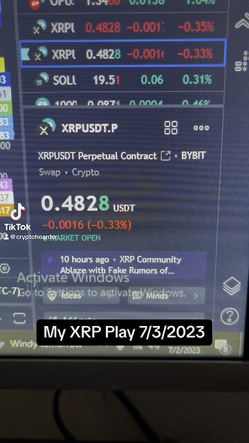 July 2, 2023 - My XRP play