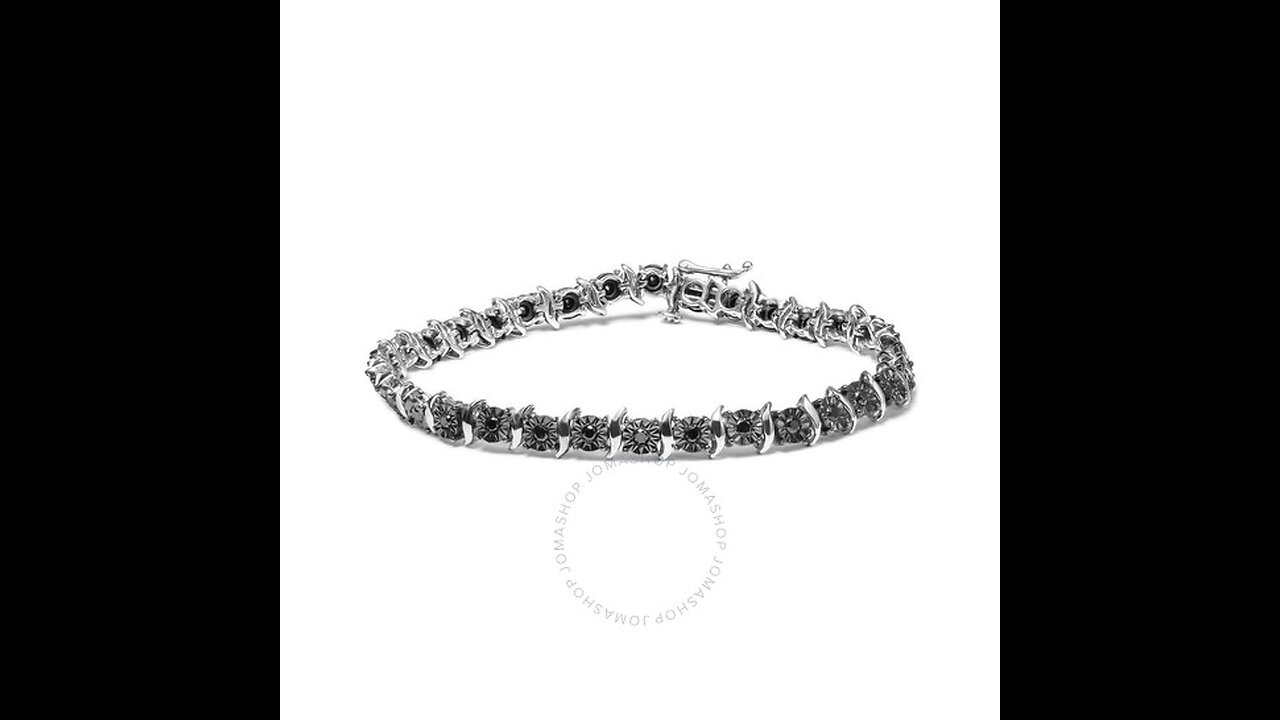 .925 Sterling Silver 1.0 Cttw Miracle-Set Diamond Tennis Bracelet (I-J Color, I3 Clarity)