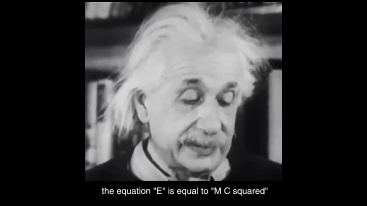 Albert Einstein explaining E=mc²