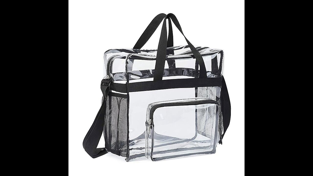 Clear Totes Bag Women - Large Work Transparent Shoulder Handbag