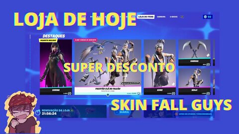 LOJA FORTNITE HOJE 11-08-22 SKIN FALL GUYS!!!SUPER DESCONTO DE VBUCKS