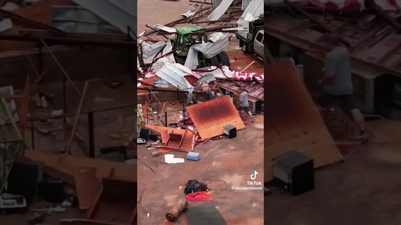 tornado damage in Oklahoma 🌪️