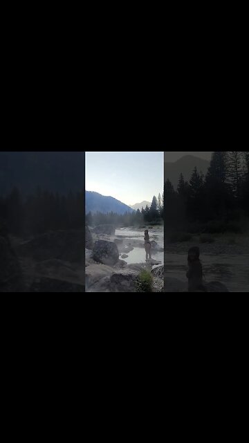 Idaho is spending 2 hours at a hotspring and not seeing another soul 🤘 #shorts #hotspring #vanlife