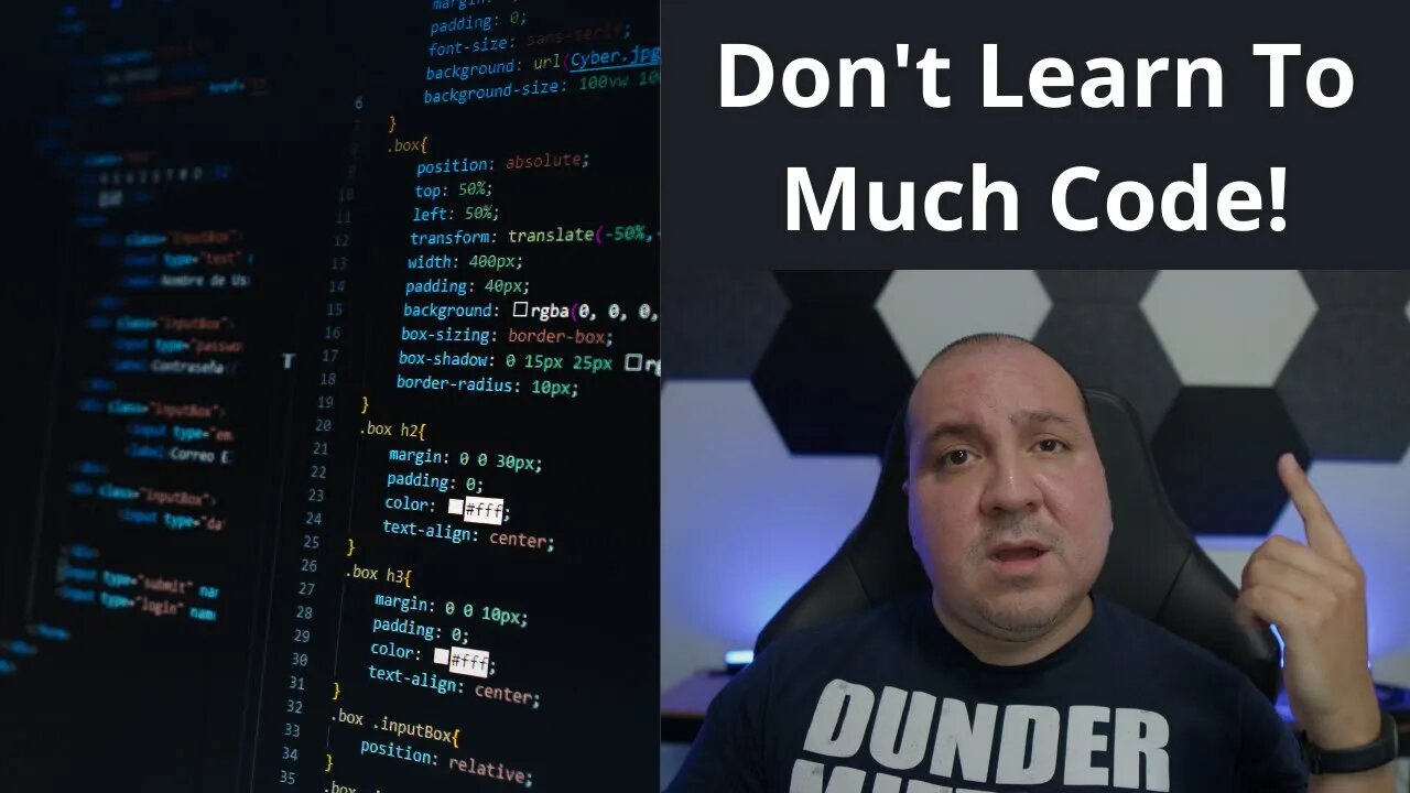 Why learning To Much Code Is Bad