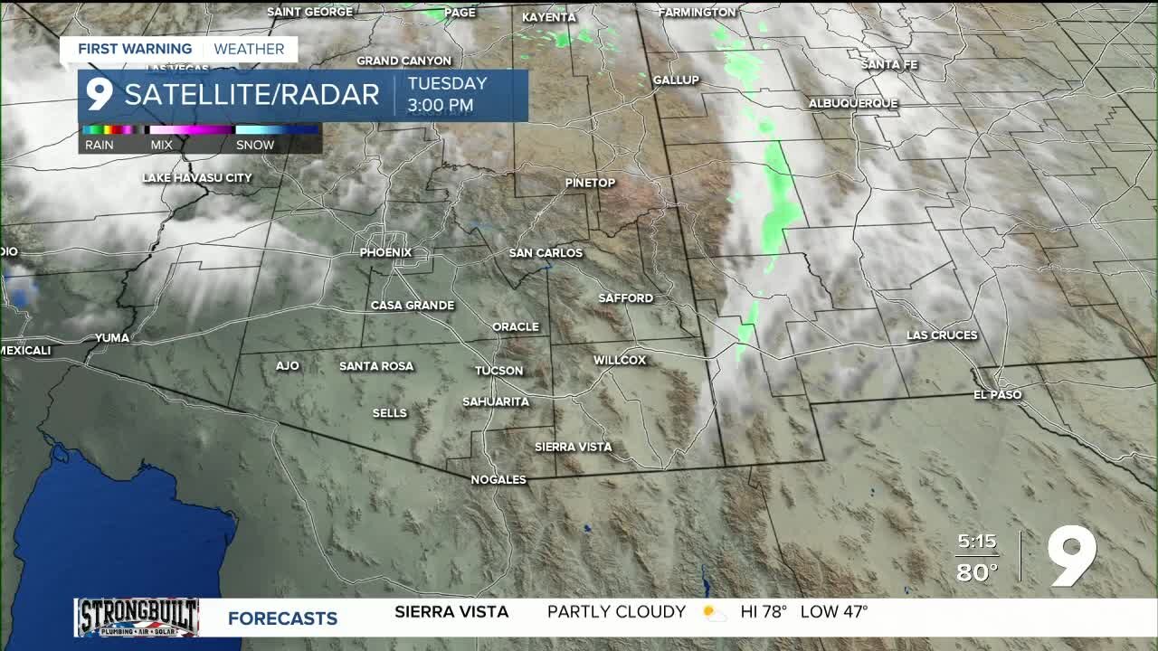 Passing clouds and cooler air