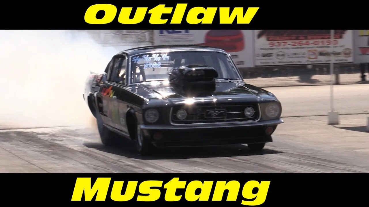 Outlaw Drag Racing Ford Mustang OSCA at Kil Kare