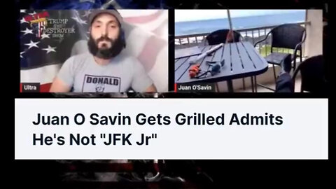 Juan O Savin Gets Grilled Admits He's Not "JFK Jr"