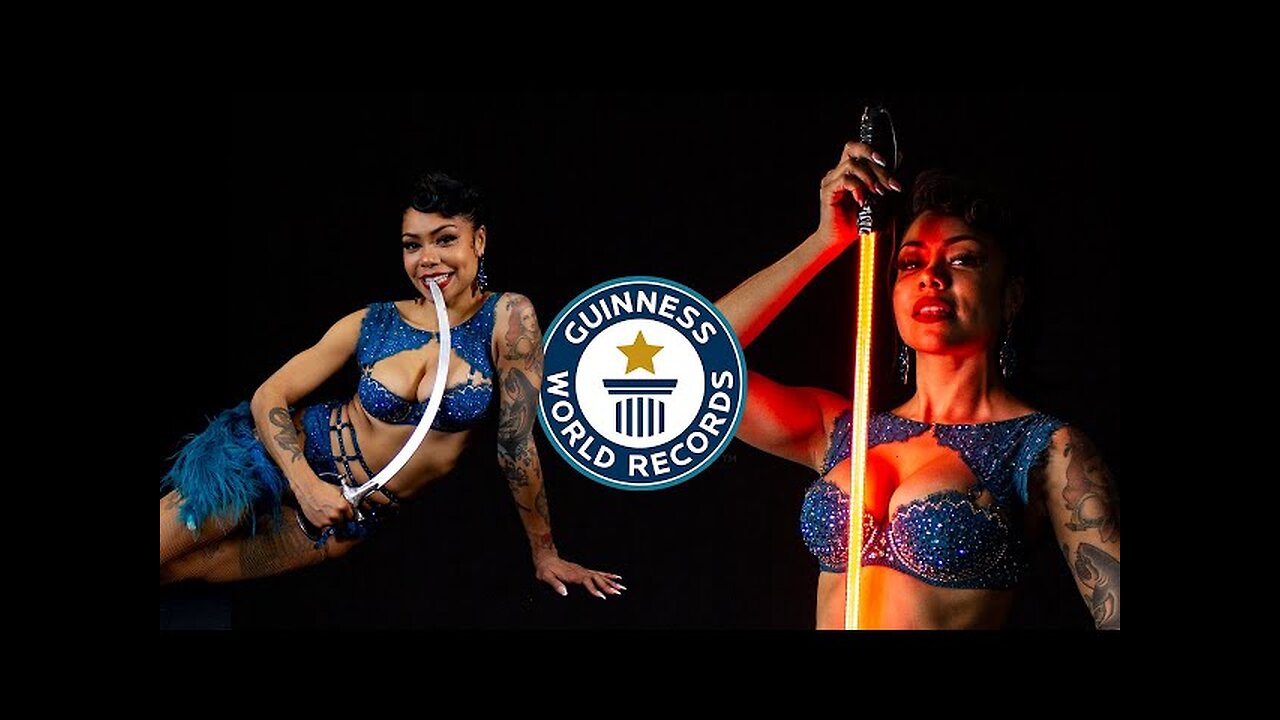 The World's Craziest Sword Swallower - Guinness World Records