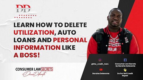 Learn How to Delete utilization, auto loans and your personal information like a Boss! 🚀🔥