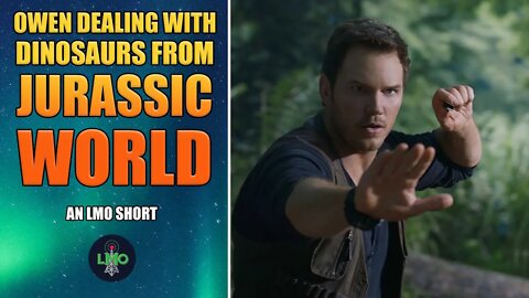 Owen (Chris Pratt) from Jurassic World handles dinosaurs