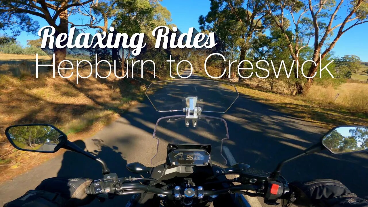 Relaxed Motorcycle Ride In Victorian Countryside Australia. Aboard Honda NC750X