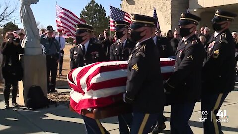 Former Sen. Bob Dole honored with services in hometown of Russell, Kansas, Saturday