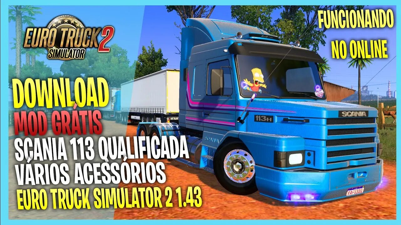 ▶️ETS2 1.43 LANÇAMENTO SCANIA 113 PARA EURO TRUCK SIMULATOR 2 1.43