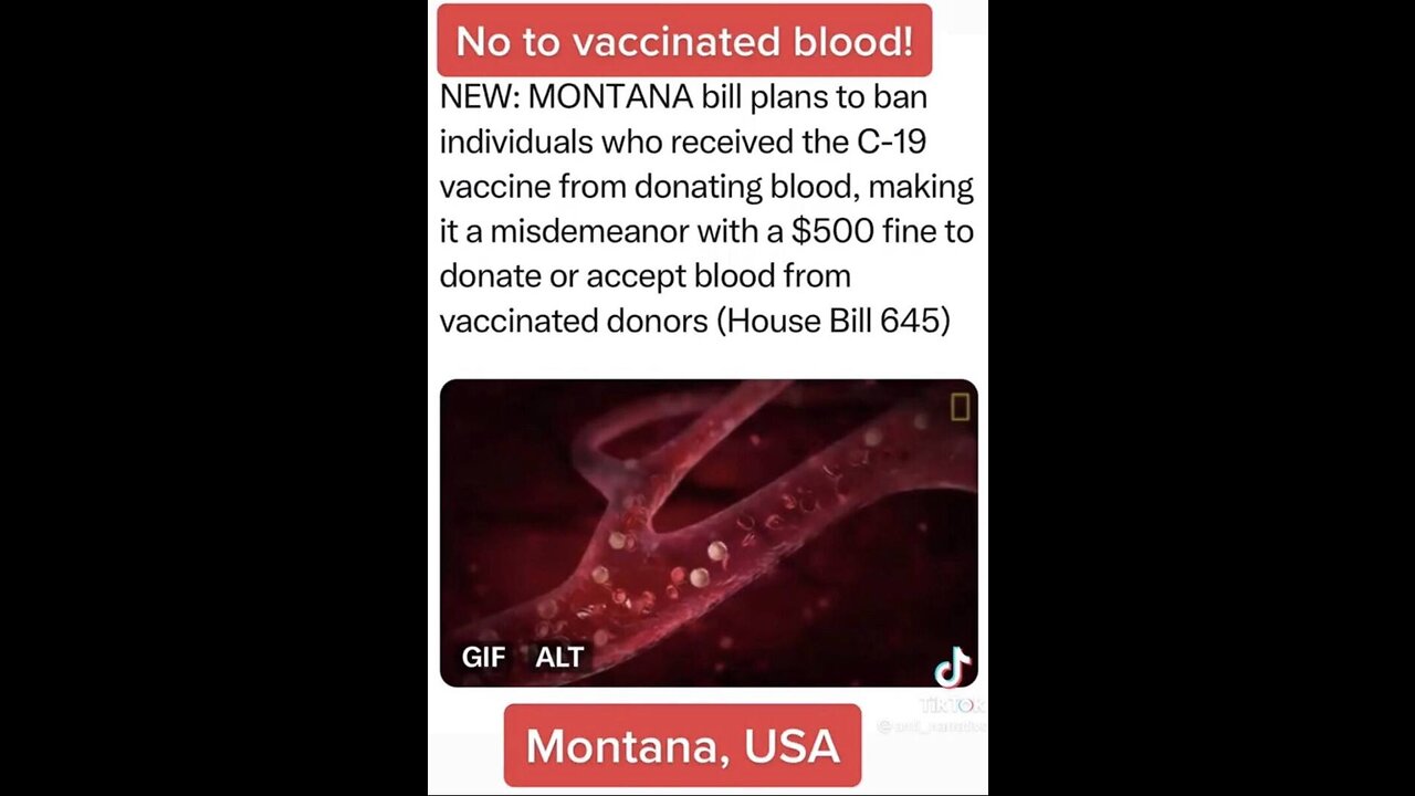 Montana bans va€€inated blood donations!