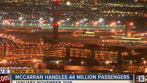 Las Vegas airport traffic up more than 3 percent in November