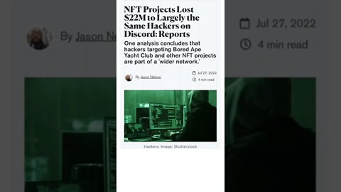 NFT Projects Lost $22M Same Hackers on Discord @SatoshiStacker @AltcoinDaily @Open4Profit @waqarzaka