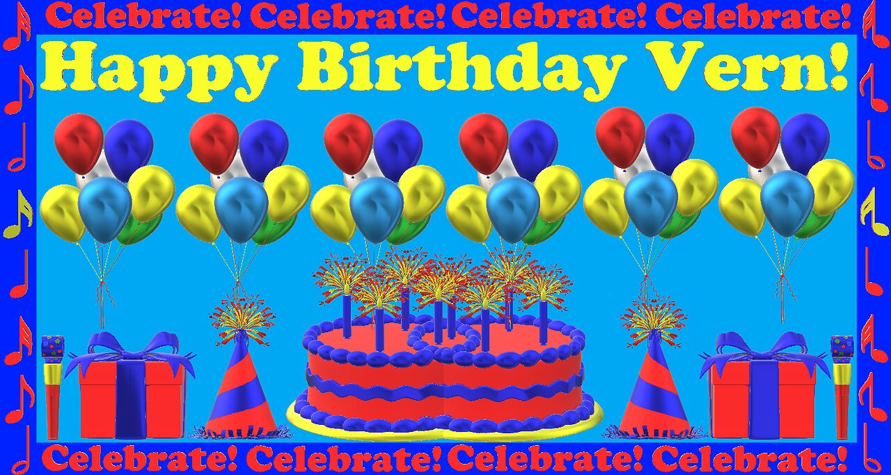 Happy Birthday 3D - Happy Birthday Vern - Happy Birthday To You - Happy Birthday Song