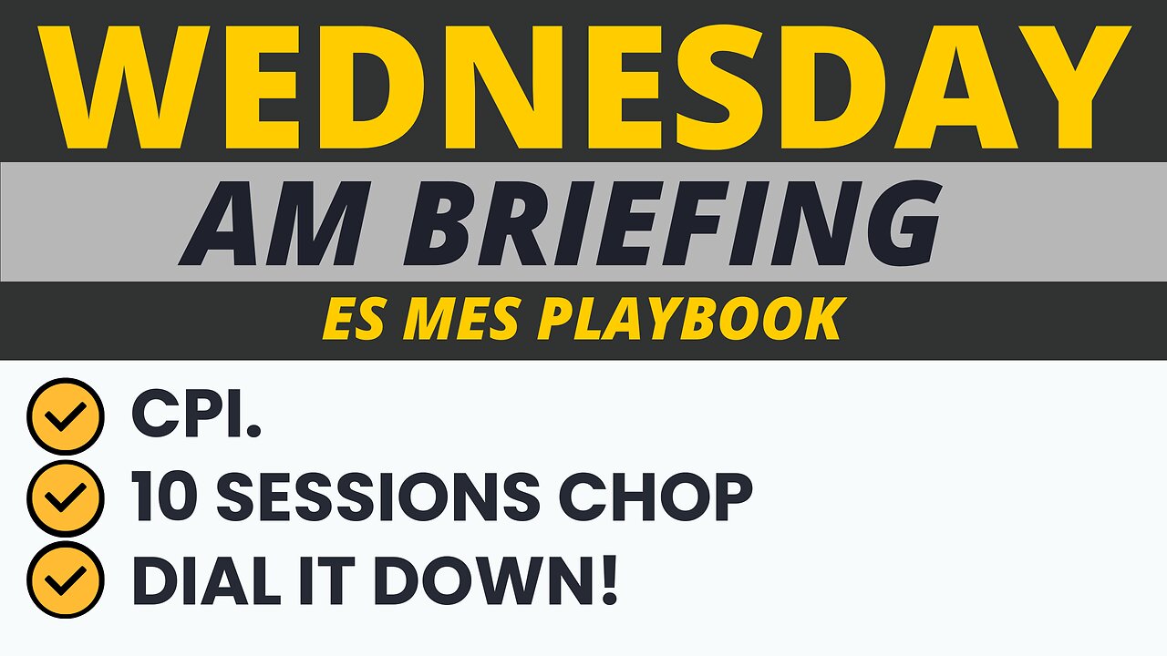 Wednesday AM Briefing: Last Year of CPI Days | For ES MES Trading Room