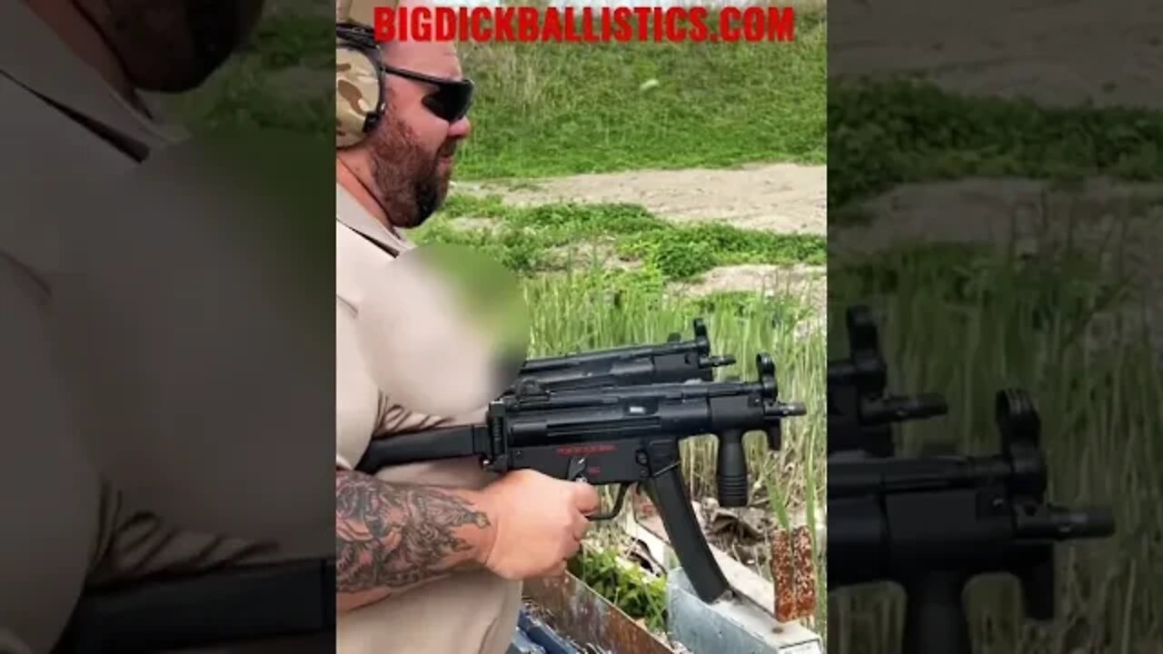 Dual wielding Heckler & Koch MP5k’s! Can’t get any more freedom than that!