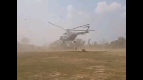 Peruvian Mil Mi-171Sh-P helicopter used to extinguish forest fires, September 2019.