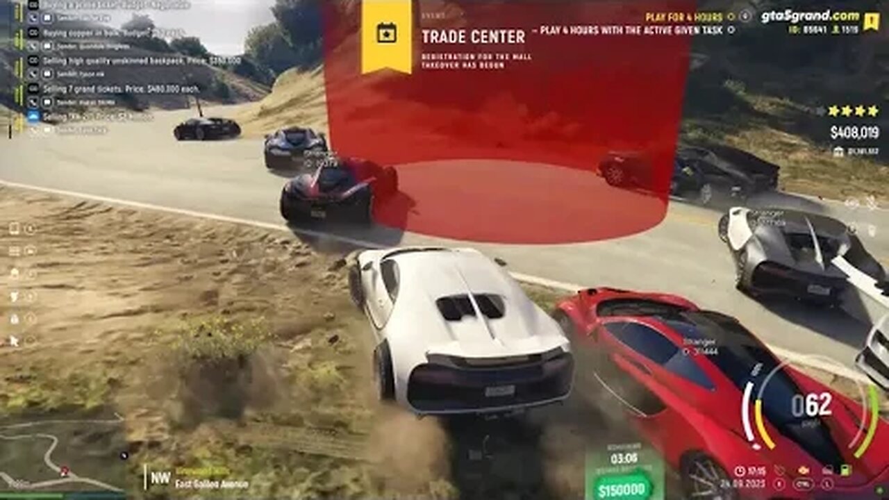 GTA V Grand RP EN1 - Bugatti Chiron - Melhores acidentes das corridas de rua de Setembro de 2023