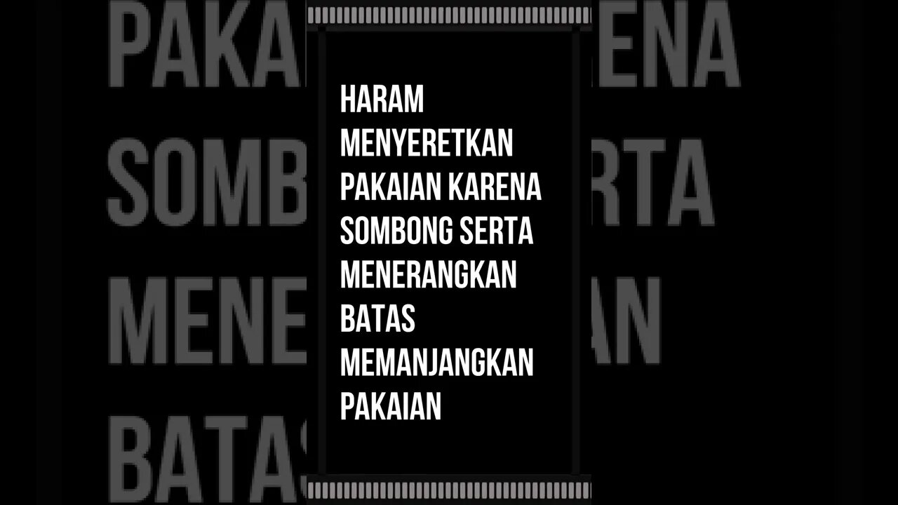 Haram menyeretkan pakaian karena sombong serta menerangkan batas memanjangkan pakaian